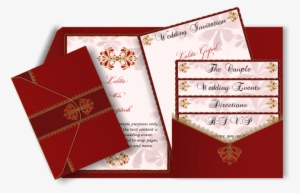 Pocket Style Email Indian Wedding Invitation Card Design - Wedding Invitation
