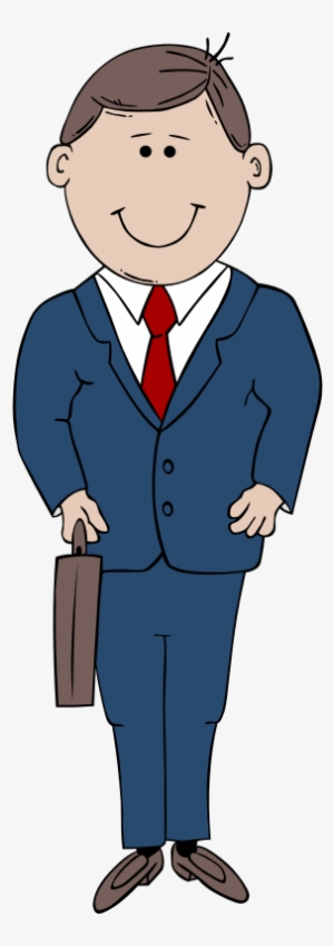 Png Black And White Businessman Clipart Caricature - Cartoon Man In Suit
