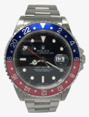 Rolex Gmt-master Stainless Steel Blue And Red 'pepsi'