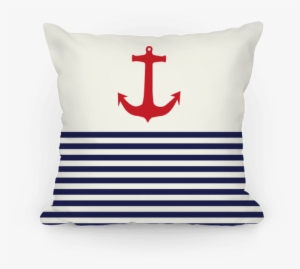 Anchor And Stripes Pillow - Bedroom