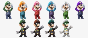 Luigi's Alternate Costumes In Pm