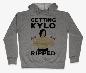 Getting Kylo Ripped Hooded Sweatshirt - Baby Onesie It's Cold Outside (i Hate Funny Hoodies,
