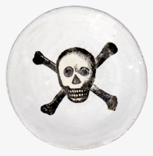 Skull & Crossbones Plate - John Derian For Astier De Villatte Skull