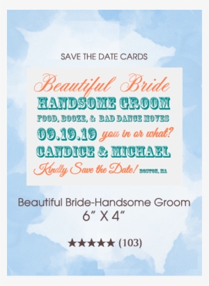 Beautiful Bride-handsome Groom Save The Date Cards - Bride