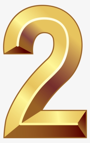 Gold Number Two Png Clipart Image - Gold Number 2 Png