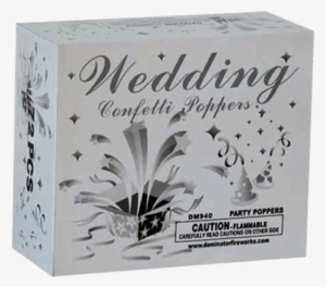 Wedding Confetti Poppers Silver Box Of 72 Poppers By