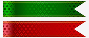 Banner Freeuse Red And Green Tapes Set Png Clipart - Ribbon