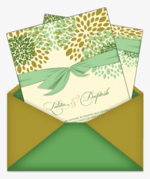 Letter Style Email Indian Wedding Card Design - Mint Green Invitation Letter