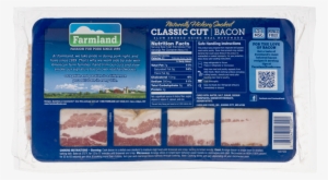 Farmland Naturally Hickory Smoked Classic Cut Bacon - Farmland Bacon, Classic Cut, Lower Sodium, Naturally