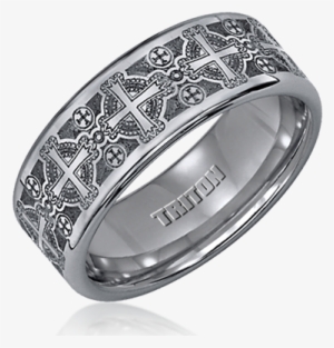 Brand Name Designer Jewelry In Anthem, Arizona - Triton Tungsten Carbide Laser Engraved Wedding Ring