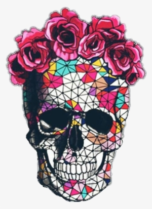 Report Abuse - Sugar Skull With Rose Crown