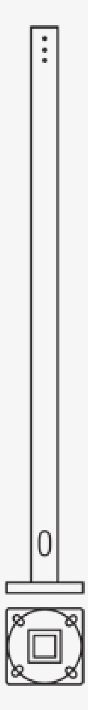 Ssp Square Steel Poles - Silver