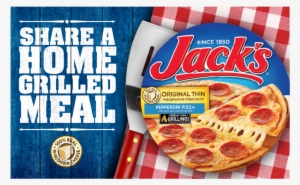 When You Take Home A Jack's Grilling Pizza, You're - Jack's Original Thin Crust Pepperoni Pizza - 15.4 Oz