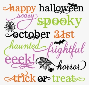 Halloween Words Set Svg Scrapbook Title Spiderweb Svg - Thing You Ll Ever Learn