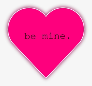 Be Mine Pink Heart Valentine Heart Graphic - Mine Heart