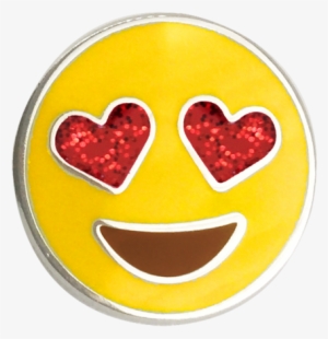 Heart Eyes Emoji Pin - Lapel Pin