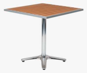 Bryn Mawr 30" X 30" Aluminum Table With Imitation Teak - 24" X 30" Aluminum Table With Imitation Teak Slats