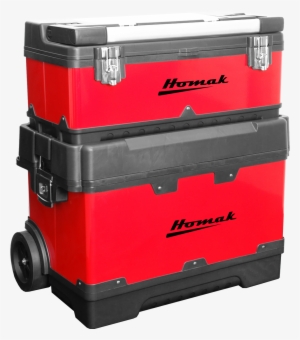Home / Roll Away / Toolbox / Red Metal Black Plastic - Homak Ha01088175 7 Adjustable Tall Plastic Compartment