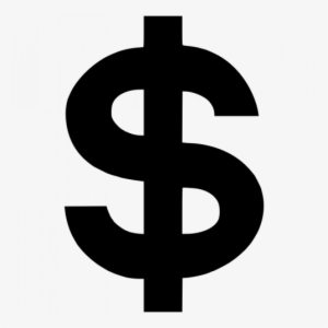 5705 Money Symbol Clipart - Black Dollar Sign Png