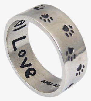 Animal Paw Print Unconditional Love Sterling Silver