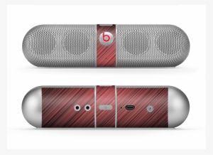 The Red Diagonal Thin Hd Stripes Skin For The Beats - Beats Electronics