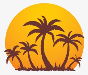 Cee Cee's Caribbean - Sun And Palm Tree Png