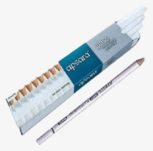 Apsara Glass Marking White Pencil Box - Apsara Glass Marking Pencils, White - Pack Of 10
