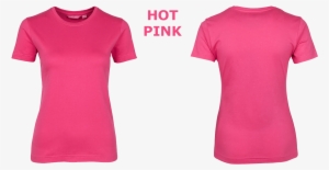 Custom Printed Ladies T Shirts Hot Pink - T Shirt Pink Png