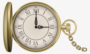 Gold Pocket Watch Png Clip Art - Clock