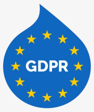 A Druplicon-shaped Eu Flag With The Word "gdpr" In - Union