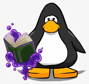 Magical Book From A Player Card - Club Penguin With Mohawk