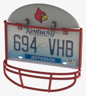 University Of Louisville Cardinals Helmet Frame - Plateguard Tabless License Plate Frame And Holder/bracket