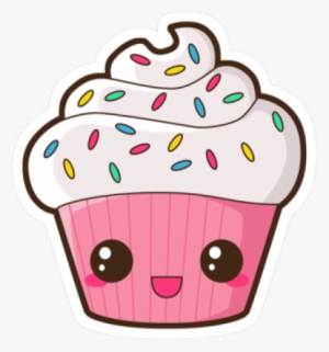 3 Kawaii Cupcake Pink Freetoed - Dibujos De Cupcakes Kawaii