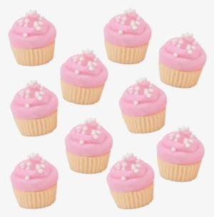 Mini Pink Vanilla Fondant Cupcakes - Cupcake
