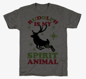 Rudolph Is My Spirit Animal Mens T-shirt - Shirt
