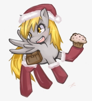 Hua, Christmas, Clothes, Derpy Hooves, Female, Hat, - Christmas Day