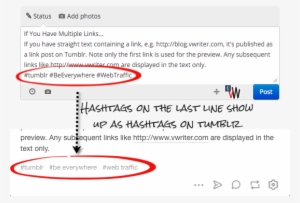 Hashtags On The Last Line Show Up As Hashtags In Your - Show Tags