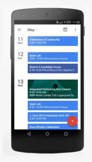 Google Calendar On Android, Mock Up Nexus - Google Calendar