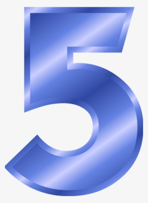 Number - Number 5 Color Blue