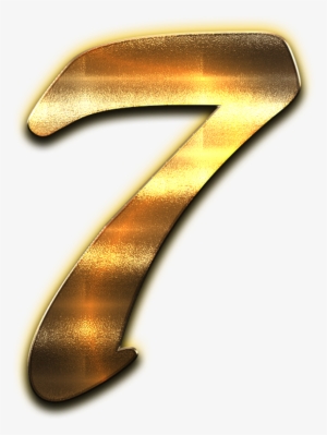 7 Number Golden Png