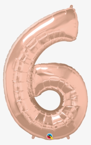 Rose Gold Number - Number 6 Foil Balloon