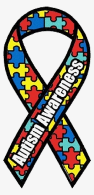 autism ribbon car magnet - autism awareness mini ribbon magnet