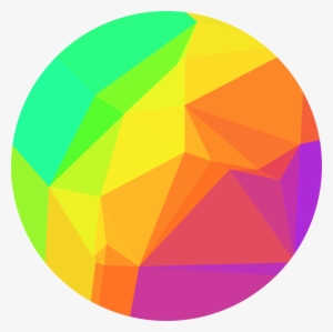 Circle Polygon Geometric Colourful Rainbow Summer Brigh - Circle Polygon Png