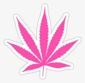 Clip Royalty Free Library Pink Pot Leaf Sticker - Pot Leaf Transparent Background
