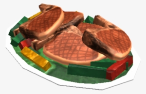 Porkchops Roblox Bloxburg Food Transparent Png 420x420 Free Download On Nicepng - roblox foods on a plate