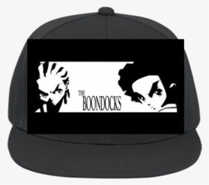 Flat Bill Fitted Hats 123 - Riley Boondocks Black And White