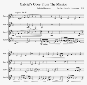 gabriel's oboe from the mission sheet music composed - music