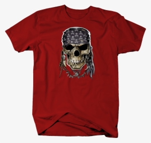Pirate Skull Head With Bandana Skull And Bones - Union Strong Shirt