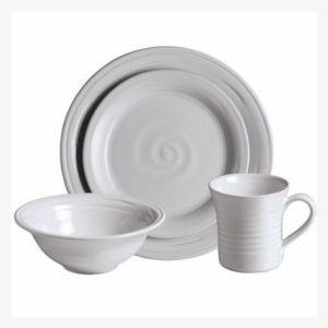 simon pearce belmont dinnerware - belmont dove 4-piece place setting with pasta bowl