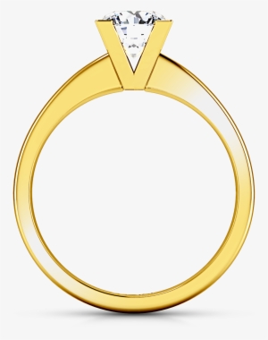 Solitaire Engagement Ring Icon 14k Yellow Gold - Engagement Ring